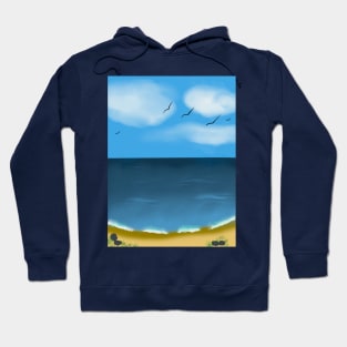 Could we stay on the beach art work Hoodie